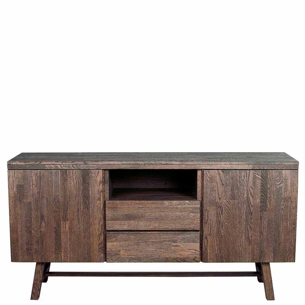Wohnen Sideboards<Eiche Sideboard in dunkel lackiert und gebürstet - Vedraza