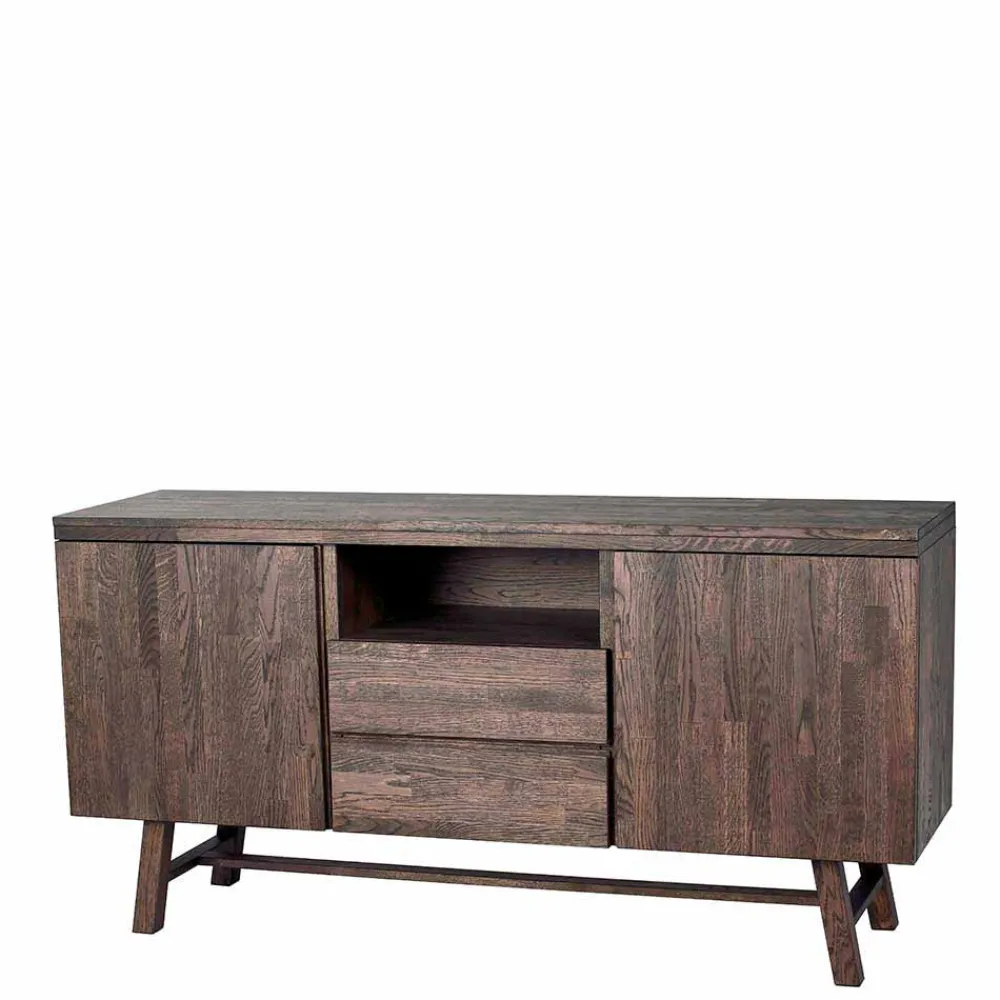 Wohnen Sideboards<Eiche Sideboard in dunkel lackiert und gebürstet - Vedraza