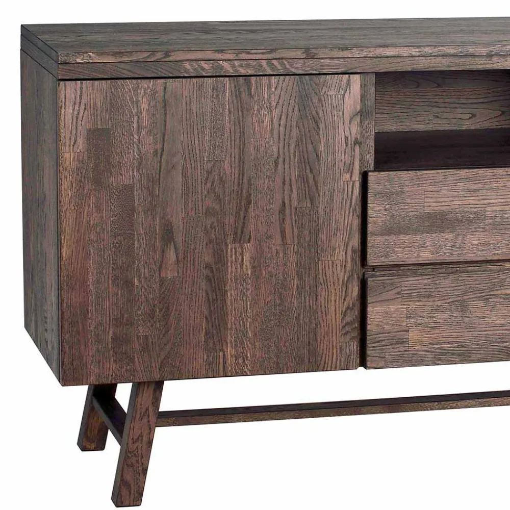 Wohnen Sideboards<Eiche Sideboard in dunkel lackiert und gebürstet - Vedraza