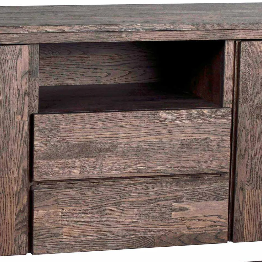 Wohnen Sideboards<Eiche Sideboard in dunkel lackiert und gebürstet - Vedraza