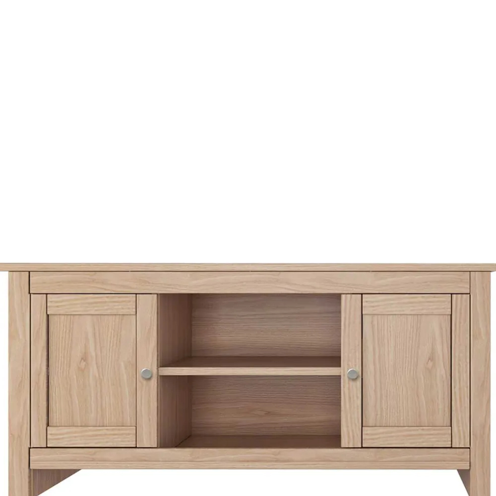 Wohnen Tv & Hifi-Möbel|Lowboards<Eichefarbenes Landhaus TV Board 120x58x39 cm - Eliandas