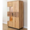 Wohnen Highboards|Vitrinen<Eichenholz Highboard mit Hirnholz Applikation - Deruta