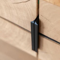 Wohnen Highboards|Vitrinen<Eichenholz Highboard mit Hirnholz Applikation - Deruta