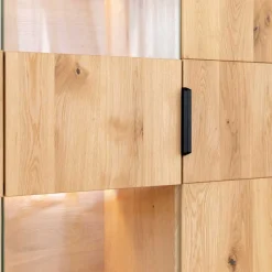 Wohnen Highboards|Vitrinen<Eichenholz Highboard Vitrine modern - Judita