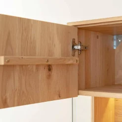 Wohnen Highboards|Vitrinen<Eichenholz Highboard Vitrine modern - Judita
