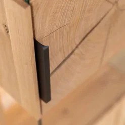 Wohnen Vitrinen<Eichenholz Hängevitrine mit Hirnholz Applikation - Deruta