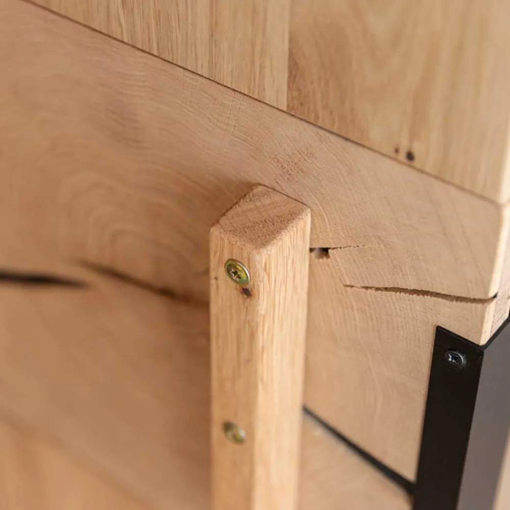 Wohnen Sideboards<Eichenholz Sideboard mit Hirnholz Applikation - Deruta