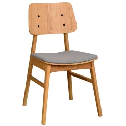 Wohnen Stühle<Eichenholz Stuhl mit Polster - Onan (2er Set)