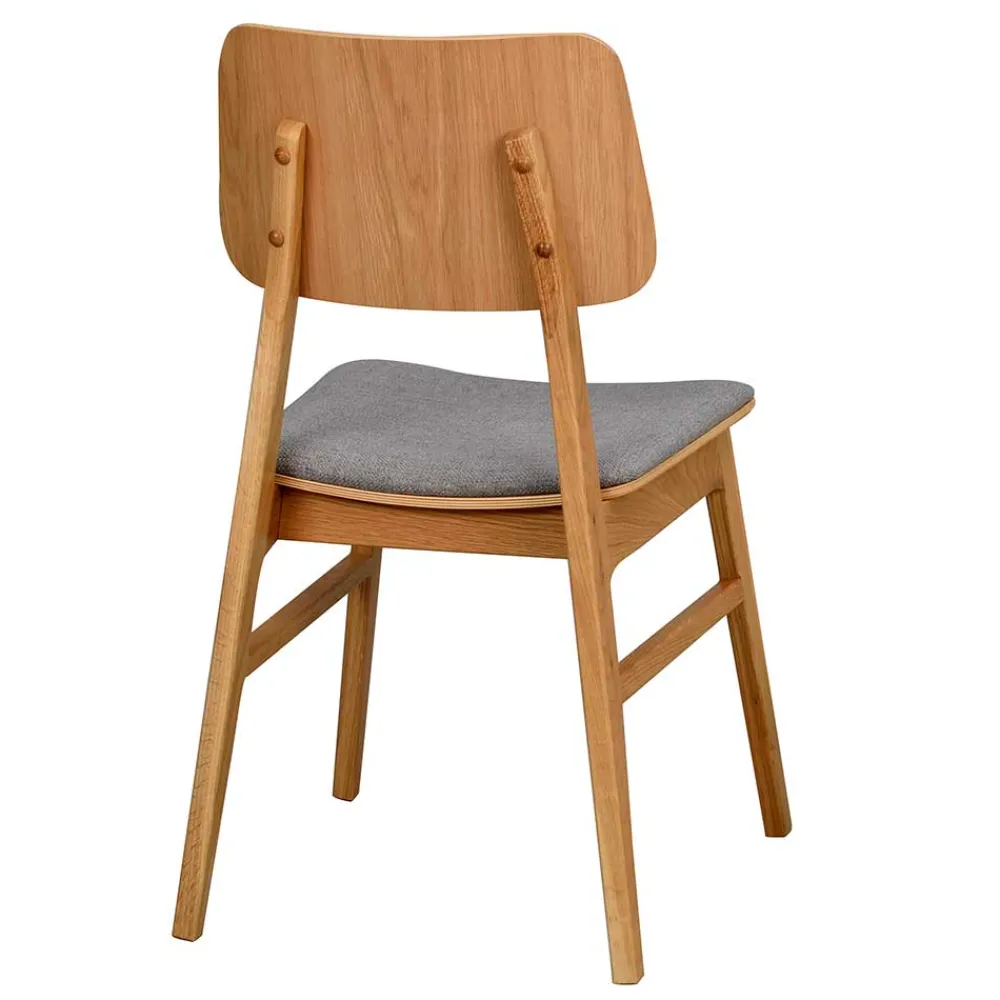 Wohnen Stühle<Eichenholz Stuhl mit Polster - Onan (2er Set)