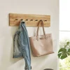 Wohnen Garderoben<Einfache Wandgarderobe aus Eiche & Metall - Arno