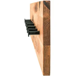 Wohnen Garderoben<Einfache Wandgarderobe aus Eiche & Metall - Arno