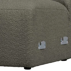Wohnen Sofas<Einsitzer Couchmodul aus Boucle in Dunkelgrün - Racapulco