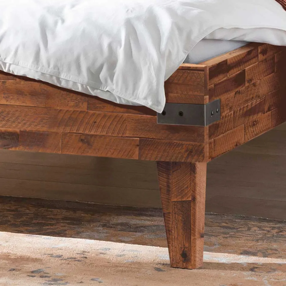 Wohnen Betten<Einzelbett Bett aus Massivholz Akazie - Cuatro