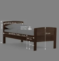 Wohnen Betten<Einzelbett Classima mit Kopfteil und Fußteil