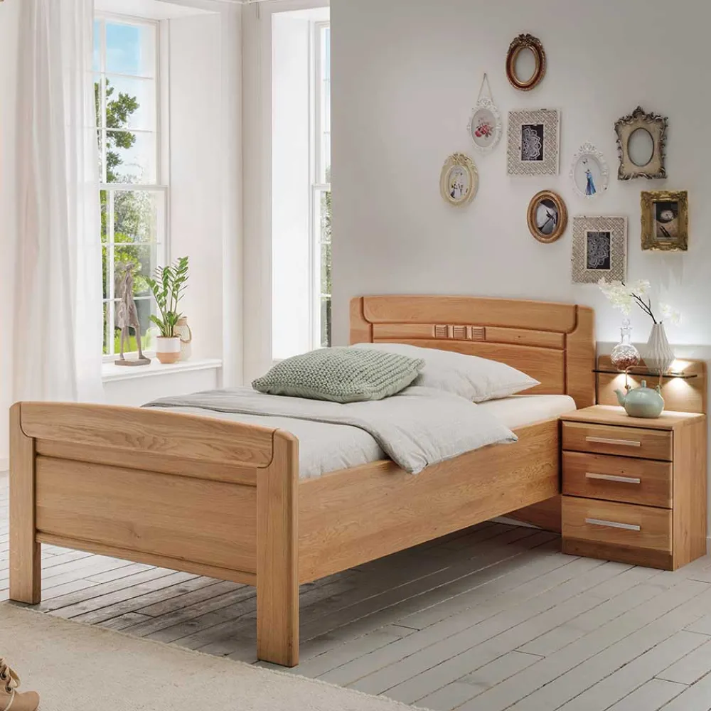 Wohnen Betten<Einzelbett mit Nachtkommode Set - Sendician (zweiteilig)