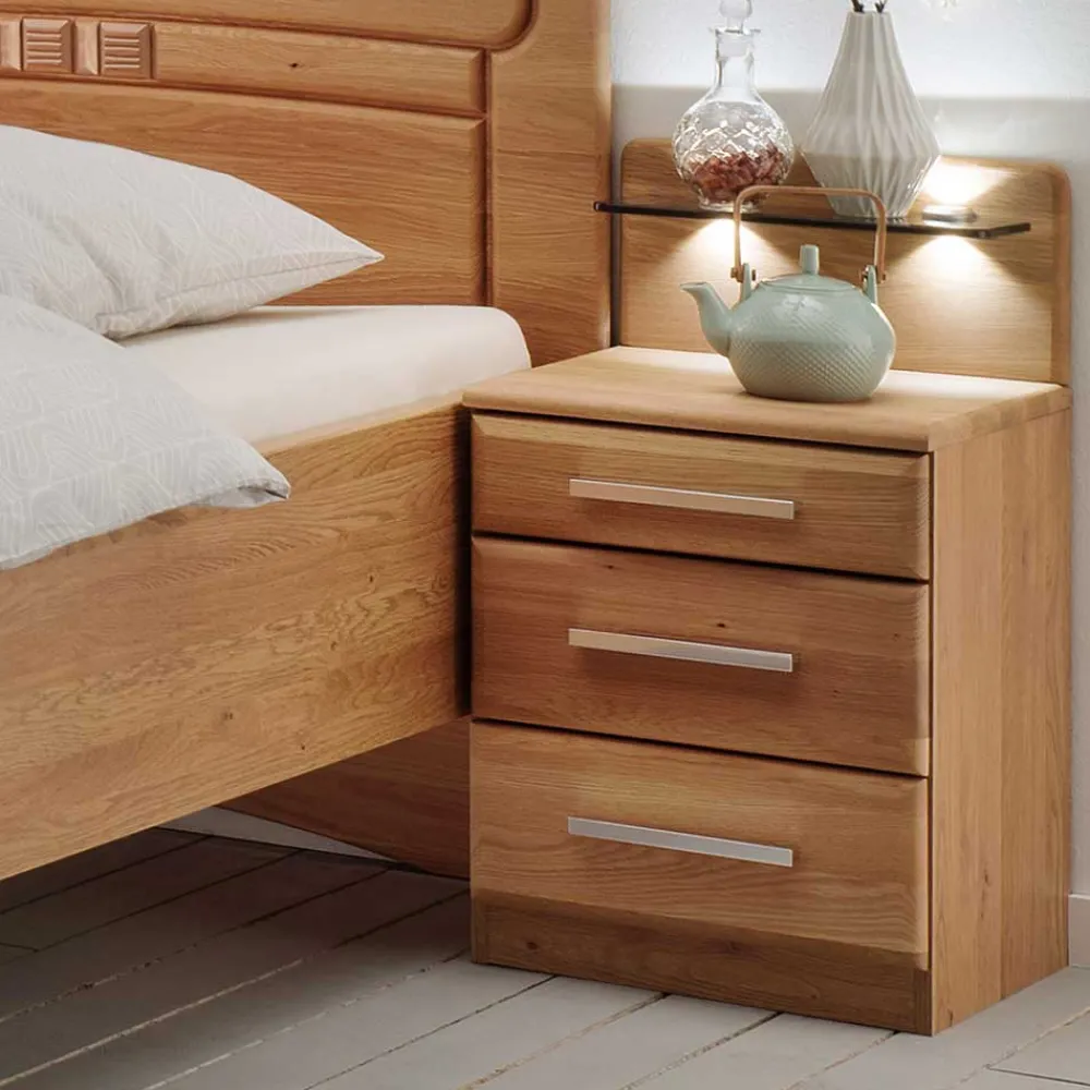 Wohnen Betten<Einzelbett mit Nachtkommode Set - Sendician (zweiteilig)