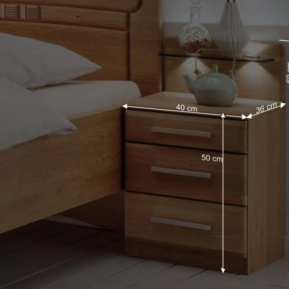 Wohnen Betten<Einzelbett mit Nachtkommode Set - Sendician (zweiteilig)
