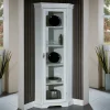 Wohnen Vitrinen<Elegante Eckvitrine im Vintage Landhaus Look - Zarinas