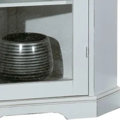 Wohnen Vitrinen<Elegante Eckvitrine im Vintage Landhaus Look - Zarinas