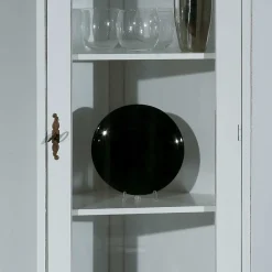 Wohnen Vitrinen<Elegante Eckvitrine im Vintage Landhaus Look - Zarinas