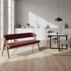 Wohnen Sitzbank<Elegante Esszimmer-Bank in Rot & Wildeiche - Ovenciana