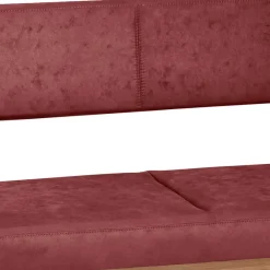 Wohnen Sitzbank<Elegante Esszimmer-Bank in Rot & Wildeiche - Ovenciana