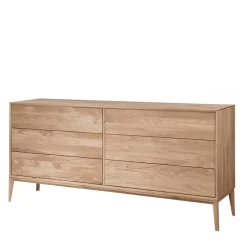 Wohnen Sideboards<Elegante Kommode aus Wildeiche Bianco geölt - Lamia