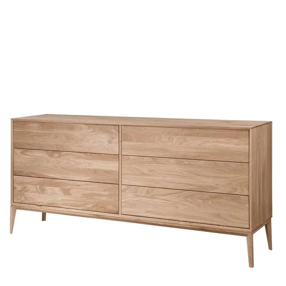 Wohnen Sideboards<Elegante Kommode aus Wildeiche Bianco geölt - Lamia