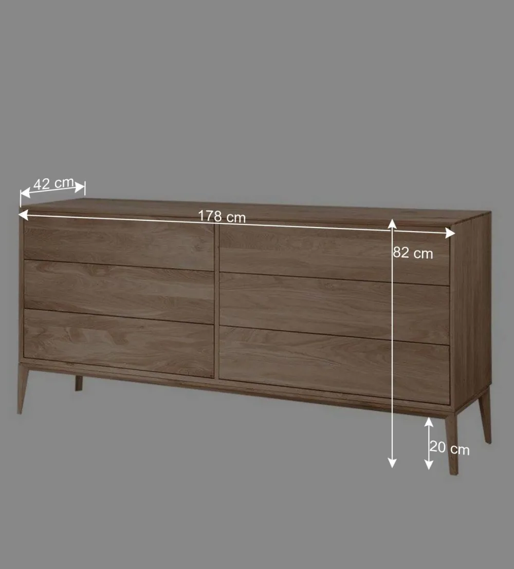 Wohnen Sideboards<Elegante Kommode aus Wildeiche Bianco geölt - Lamia