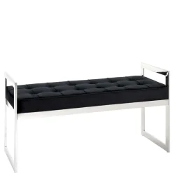 Wohnen Sitzbank<Elegante Sitzbank in Schwarz Samt - Moda