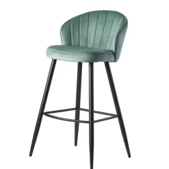 Wohnen Hocker<Eleganter Barstuhl in Mintgrün Samt - Bennet