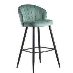 Wohnen Hocker<Eleganter Barstuhl in Mintgrün Samt - Bennet