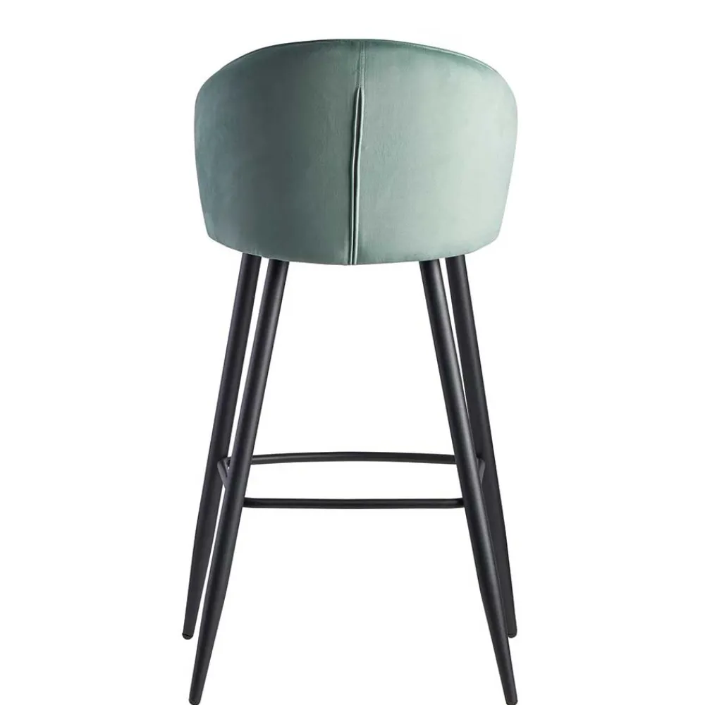 Wohnen Hocker<Eleganter Barstuhl in Mintgrün Samt - Bennet