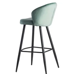 Wohnen Hocker<Eleganter Barstuhl in Mintgrün Samt - Bennet