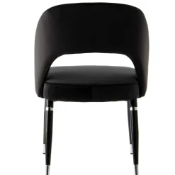 Wohnen Stühle<Eleganter Designstuhl in Schwarz Samt - Siiri (2er Set)