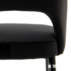 Wohnen Stühle<Eleganter Designstuhl in Schwarz Samt - Siiri (2er Set)