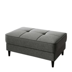Wohnen Hocker<Eleganter Polsterhocker in Grau - Negro