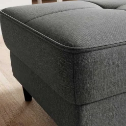 Wohnen Hocker<Eleganter Polsterhocker in Grau - Negro