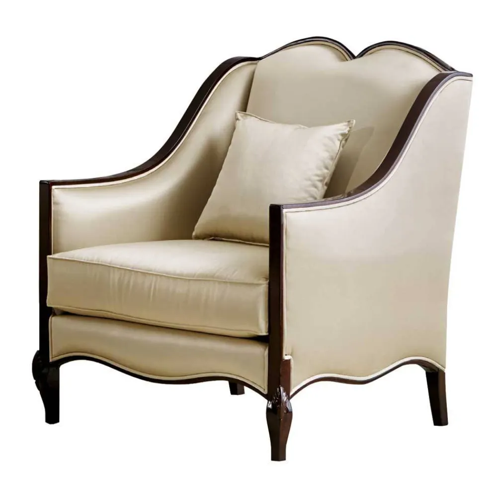 Wohnen Sessel<Eleganter Polstersessel in Beige - Sutolary