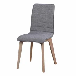 Wohnen Stühle<Eleganter Polsterstuhl in Grau - Mali (2er Set)