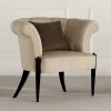 Wohnen Sessel<Eleganter Sessel in Beige Stoffbezug - Gatron