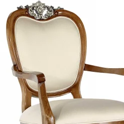 Wohnen Stühle<Eleganter Tischsessel in Beige Stoff - Dominica