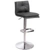Wohnen Hocker<Eleganter Tresenstuhl in Dunkelgrau & Chrom - Fregato