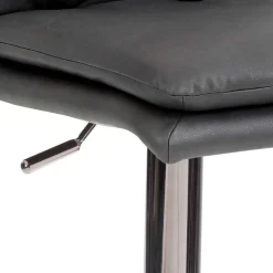 Wohnen Hocker<Eleganter Tresenstuhl in Dunkelgrau & Chrom - Fregato