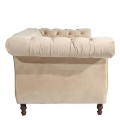 Wohnen Sofas<Elegantes Barocksofa in Beige Samtvelours - Hihat