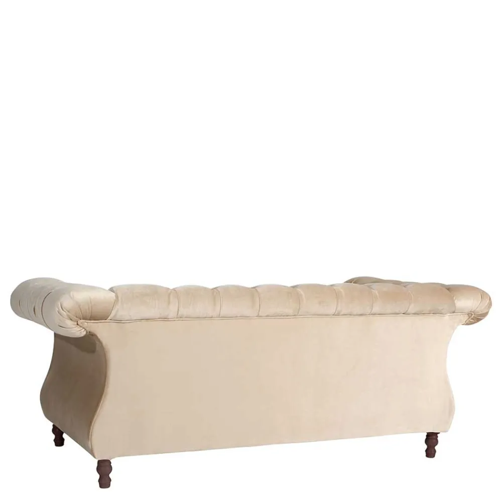 Wohnen Sofas<Elegantes Barocksofa in Beige Samtvelours - Hihat