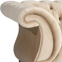 Wohnen Sofas<Elegantes Barocksofa in Beige Samtvelours - Hihat