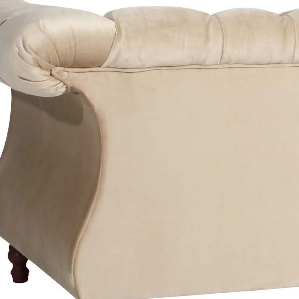 Wohnen Sofas<Elegantes Barocksofa in Beige Samtvelours - Hihat