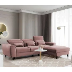 Wohnen Sofas<Elegantes Ecksofa in Rosenholz Velours - Malvarion