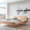 Wohnen Betten<Elegantes Holzbett aus geölter Wildeiche - Mathan
